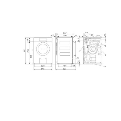 V-Zug 1104300003 V6000 lavatrice 8 kg bianco