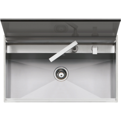 Barazza 1llb90 lab cover lavello 1 vasca 86 cm acciaio inox