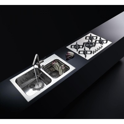 Barazza 1is9060/2 select 2 bowl sink 86 cm stainless steel