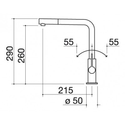 Barazza 1rubsodb white steel shower mixer tap