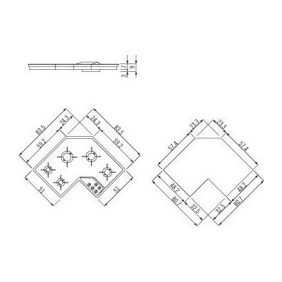 Alpes Inox f 583/5g  Gasherd Winkelstahl