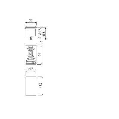 Alpes Inox f 530/fre  Elektrische Einbau-Fritteuse 30cm