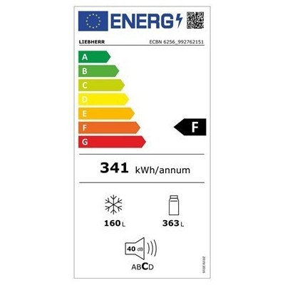 Réfrigérateur + congélateur encastrable Liebherr ecbn 6256