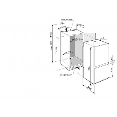 Liebherr icbsd 5122 Einbaukühlschrank + Gefrierschrank