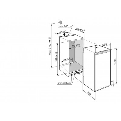 Liebherr irbd 4551 frigorifero + freezer incasso